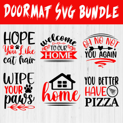 Doormat Svg T-shirt Design Vol4 cover image.