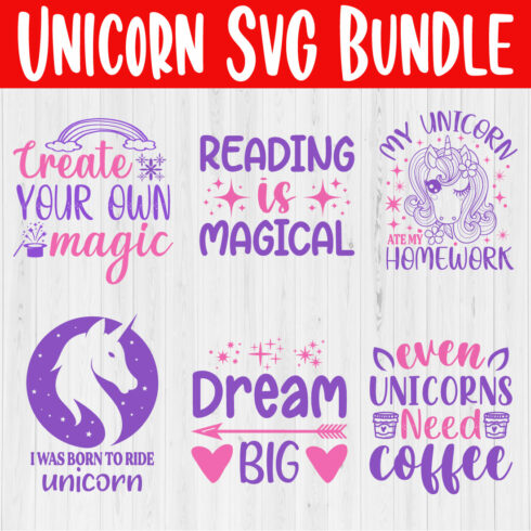 Unicorn Svg Bundle Vol1 cover image.
