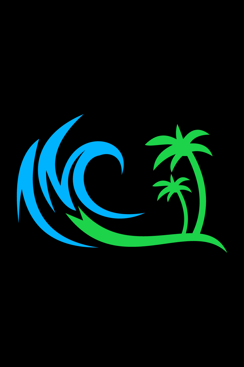 Creative Beach logo design, Vector design concept pinterest preview image.