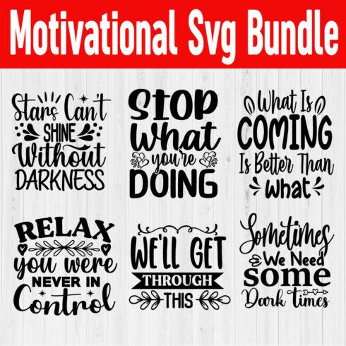 Motivational Svg Typography Design Vol5 cover image.