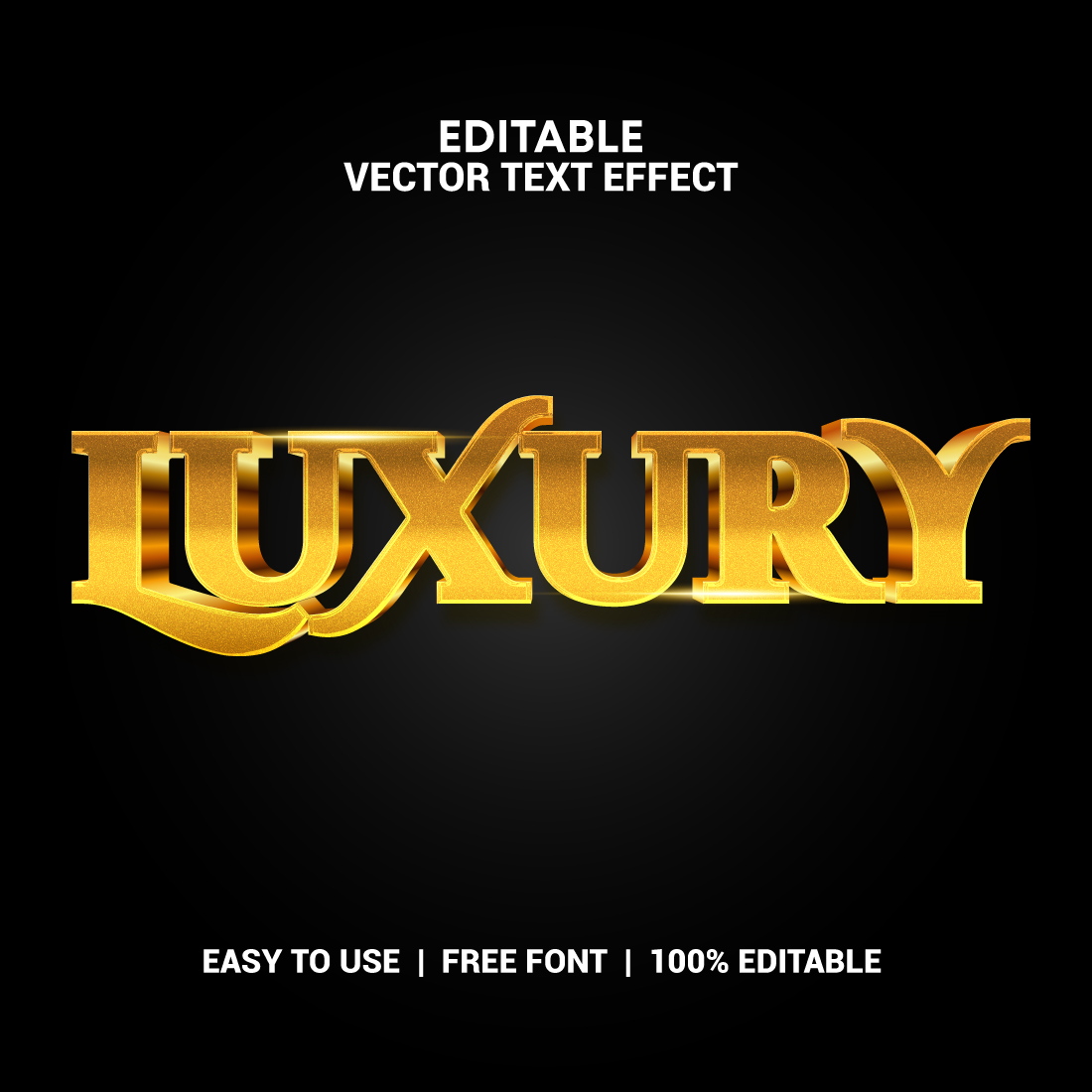 Luxury 3d Text Effect cover image.