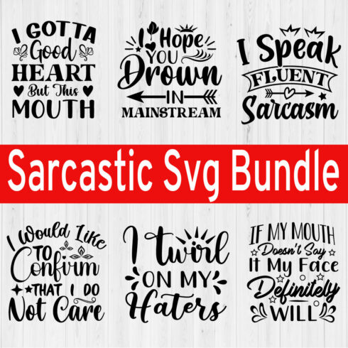 Sarcastic Svg Design Bundle Vol7 cover image.