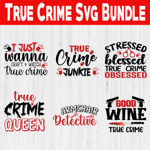 True Crime Svg Design Bundle Vol8 cover image.