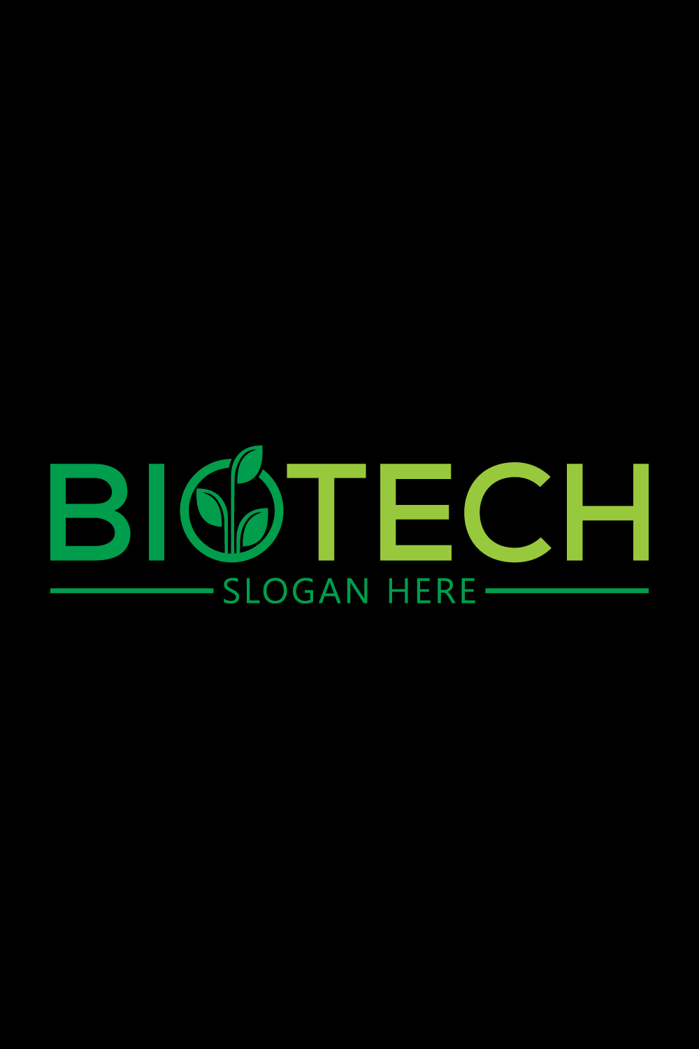 Biotechnology logo design, Vector design template pinterest preview image.