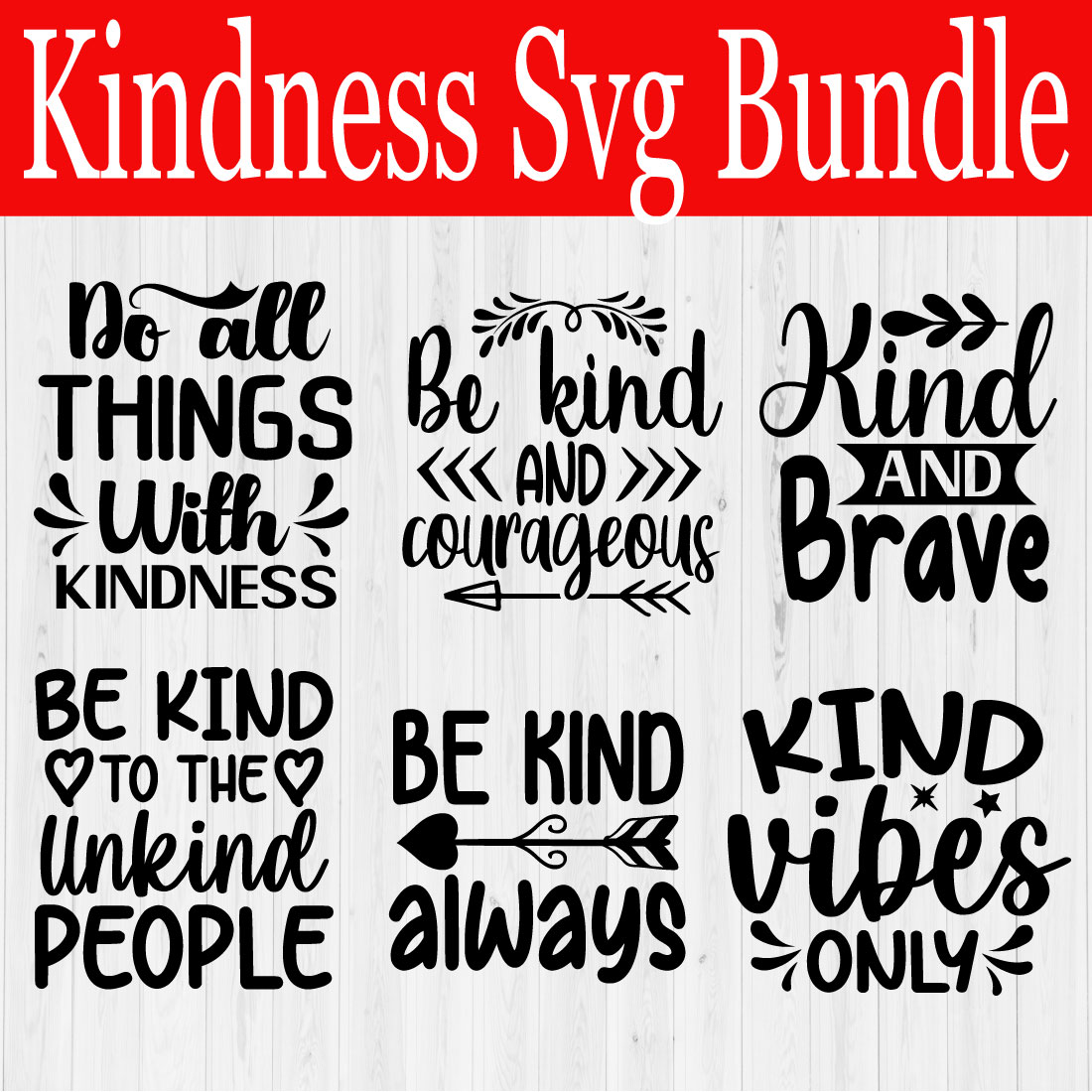 Kindness T-shirt Design Bundle Vol5 cover image.