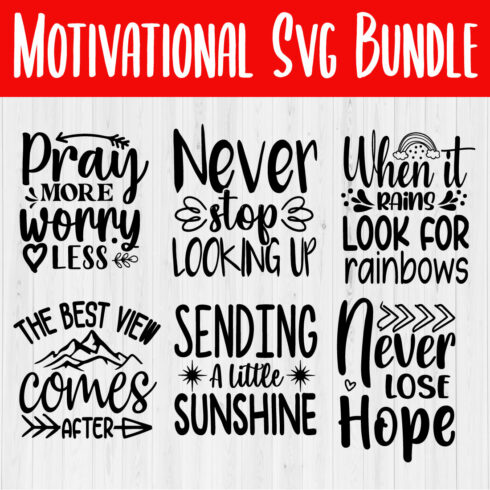 Motivational Svg T-shirt Design Vol4 cover image.