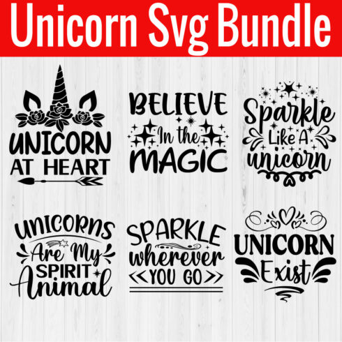 Unicorn Svg T-shirt Design Bundle Vol5 cover image.