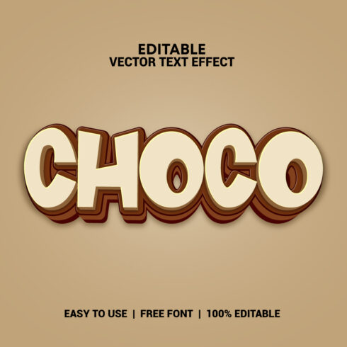 Choco 3d Text Effect cover image.