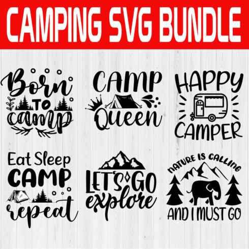 Camping Svg Design Bundle Vol2 cover image.