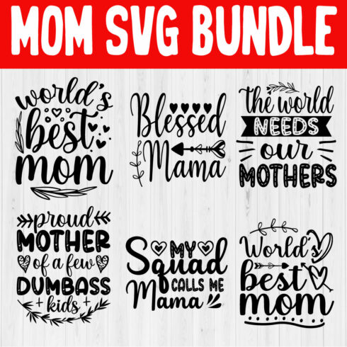 Mom T-shirt Design Bundle Vol19 cover image.