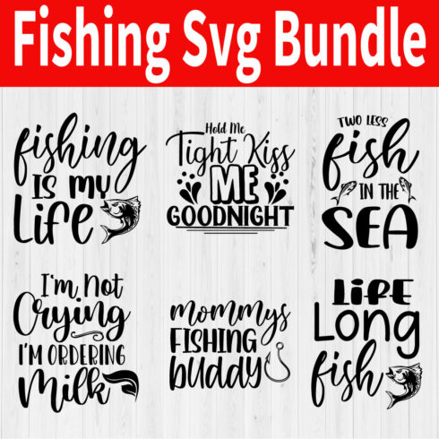 Funny Fishing Svg Quotes Set Vol7 cover image.