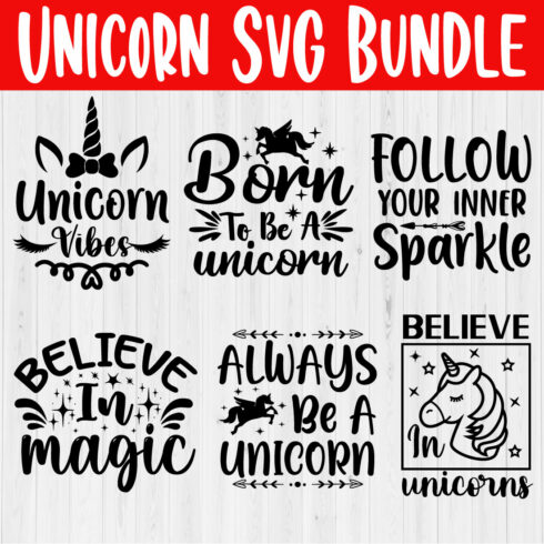Unicorn Svg Quotes Bundle Vol3 cover image.