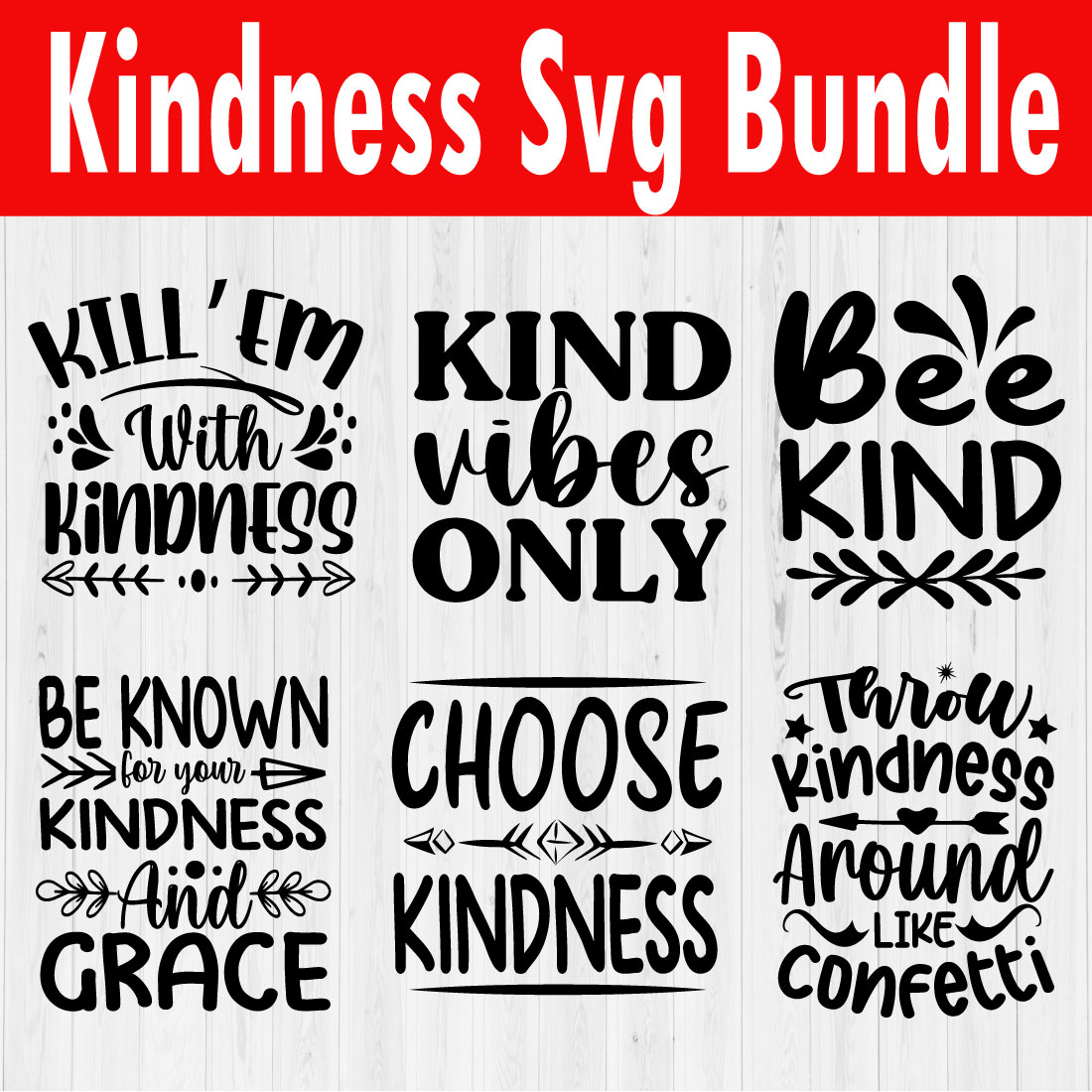 Kindness Svg Quotes Bundle Vol3 cover image.