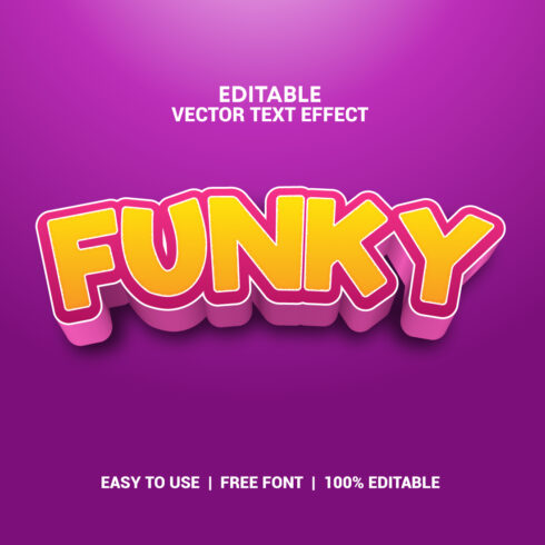 Funky 3d Text Effect Style cover image.