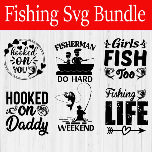 Fishing Svg Design Bundle Vol2 cover image.