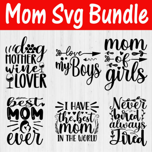 Mom Svg T-shirt Designs Vol18 cover image.