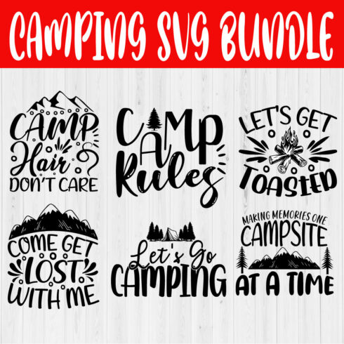 Camping Svg Quote Bundle Vol3 cover image.
