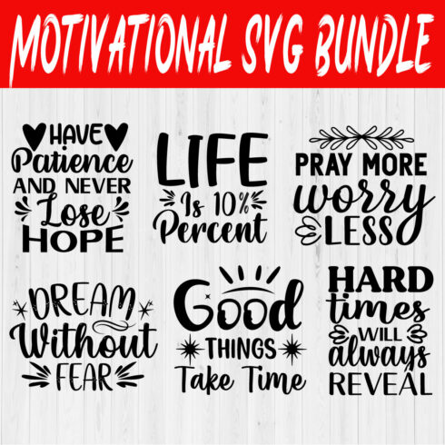 Motivational Svg Design Bundle Vol2 cover image.