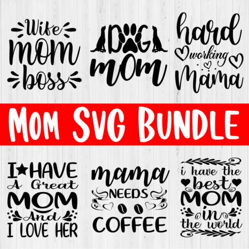 Mom Svg Bundle Vol1 cover image.