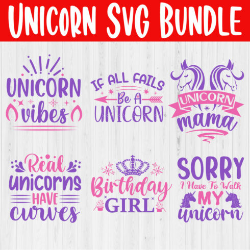Unicorn Svg Design Bundle Vol2 cover image.