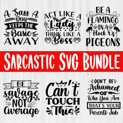 Funny Sarcastic Svg Bundle Vol4 cover image.