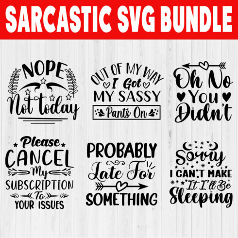 Sarcastic Svg Bundle Vol1 cover image.