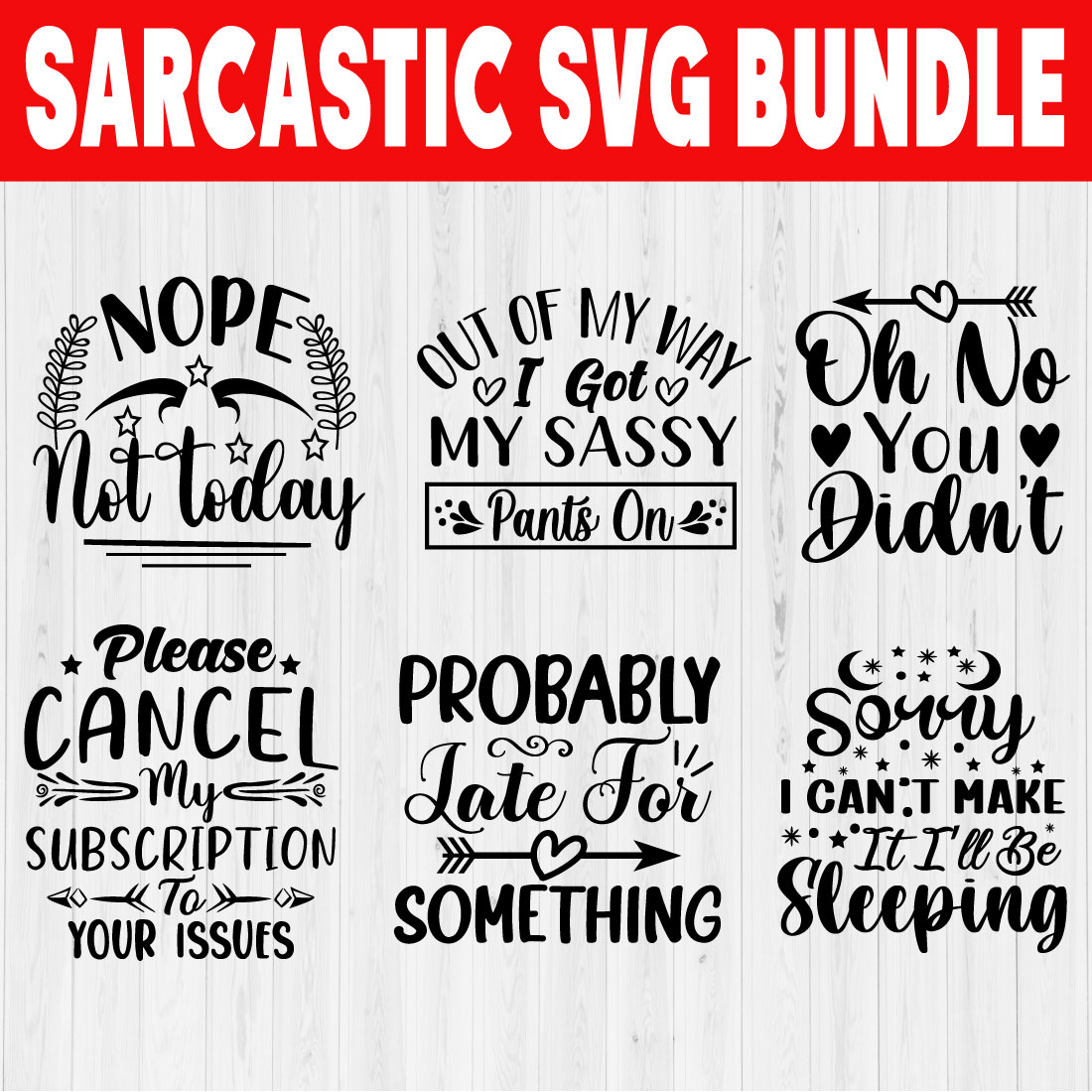 Sarcastic Svg Bundle Vol1 cover image.