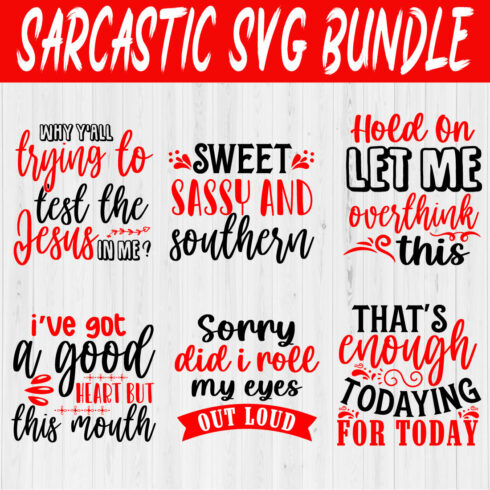 Sarcastic Svg Quotes Bundle Vol21 cover image.