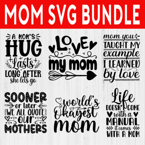 Mom Svg Design Quotes Vol28 cover image.