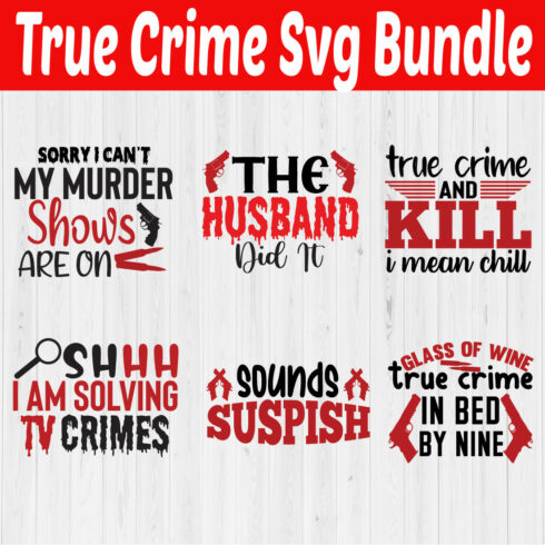 True Crime Svg Bundle Vol5 cover image.