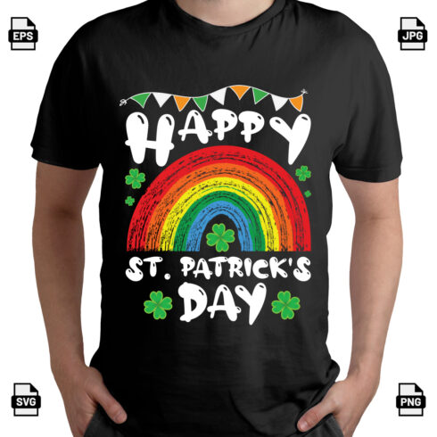 Happy st patrick’s day Modern T-shirt Design cover image.
