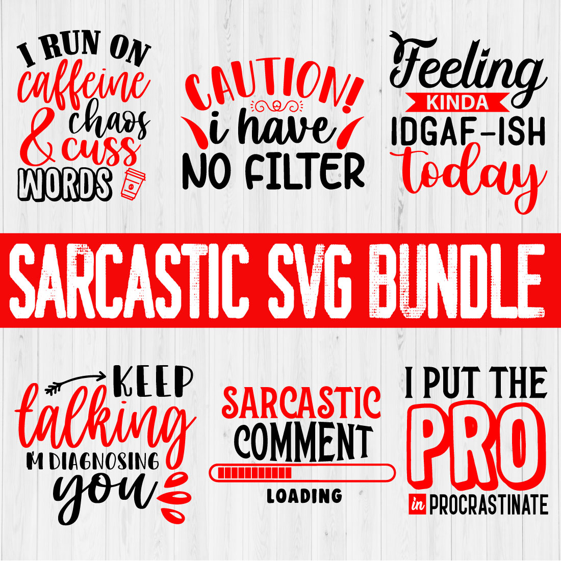 Sarcastic Svg Design Bundle Vol18 cover image.