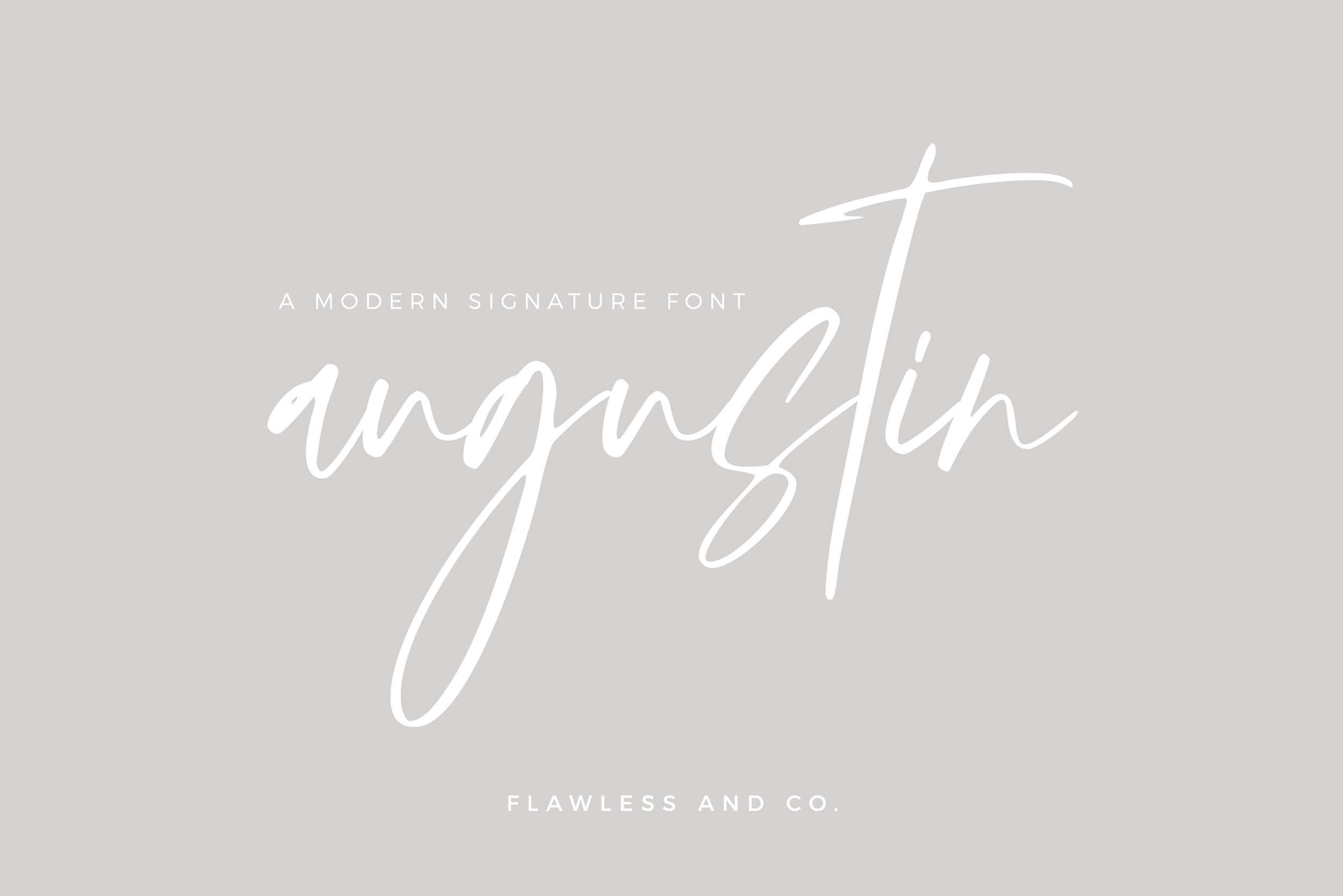 Augustin - Modern Signature Font cover image.