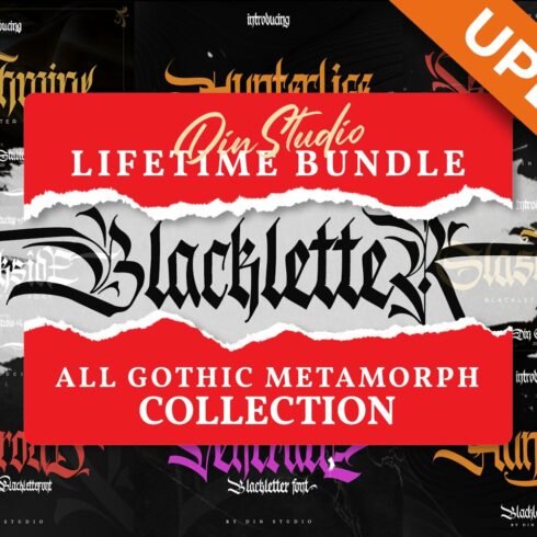 Lifetime Bundle Blackletter Font cover image.