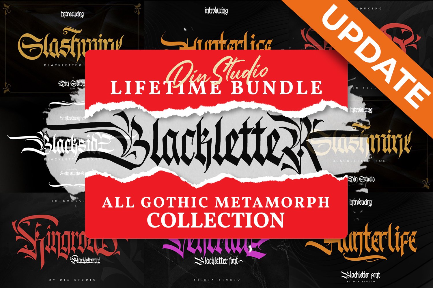 Lifetime Bundle Blackletter Font cover image.