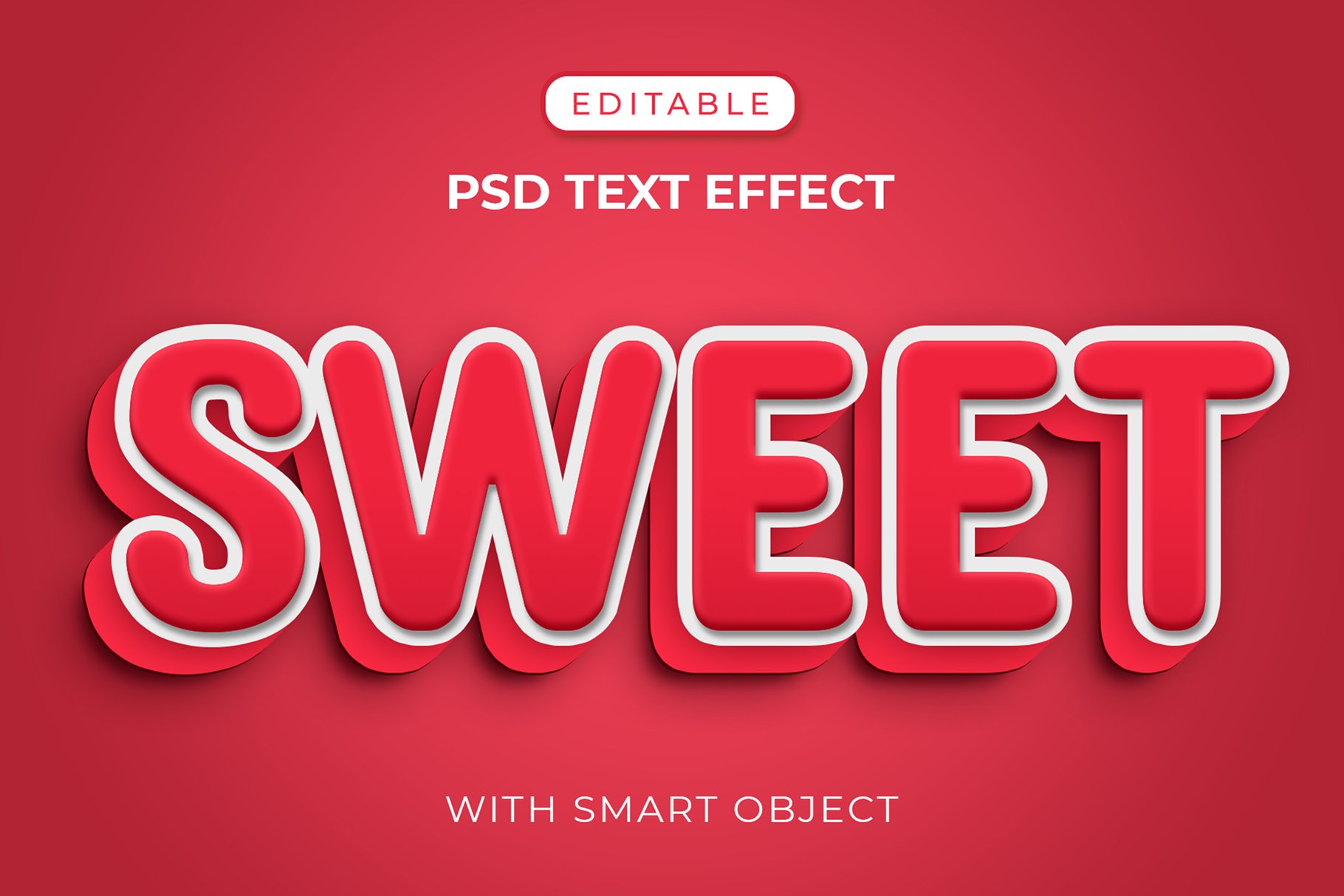 Red Sweet Editable Text Effectcover image.