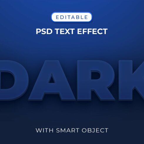 Blue dark editable text effectcover image.