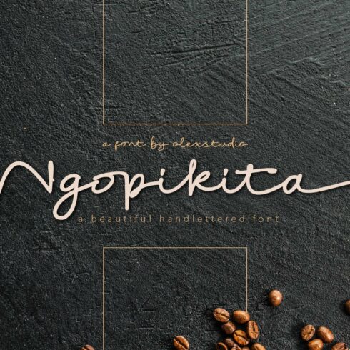 Ngopikita - Handlettered font cover image.