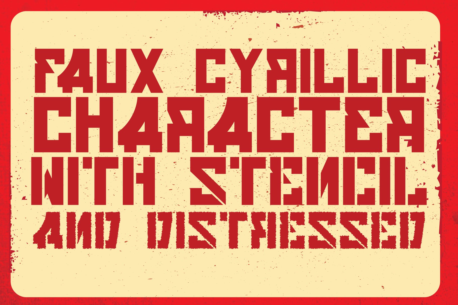 Anuschka - Faux Cyrillic Blackletter preview image.