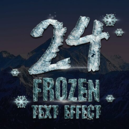 24 Frozen and Ice Text Effectcover image.