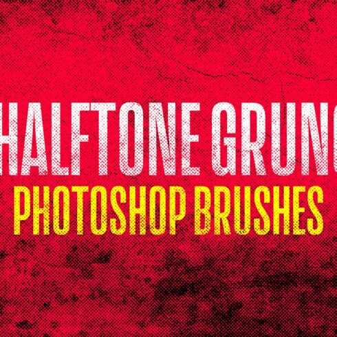 5 Halftone Grunge Brushes + Actioncover image.