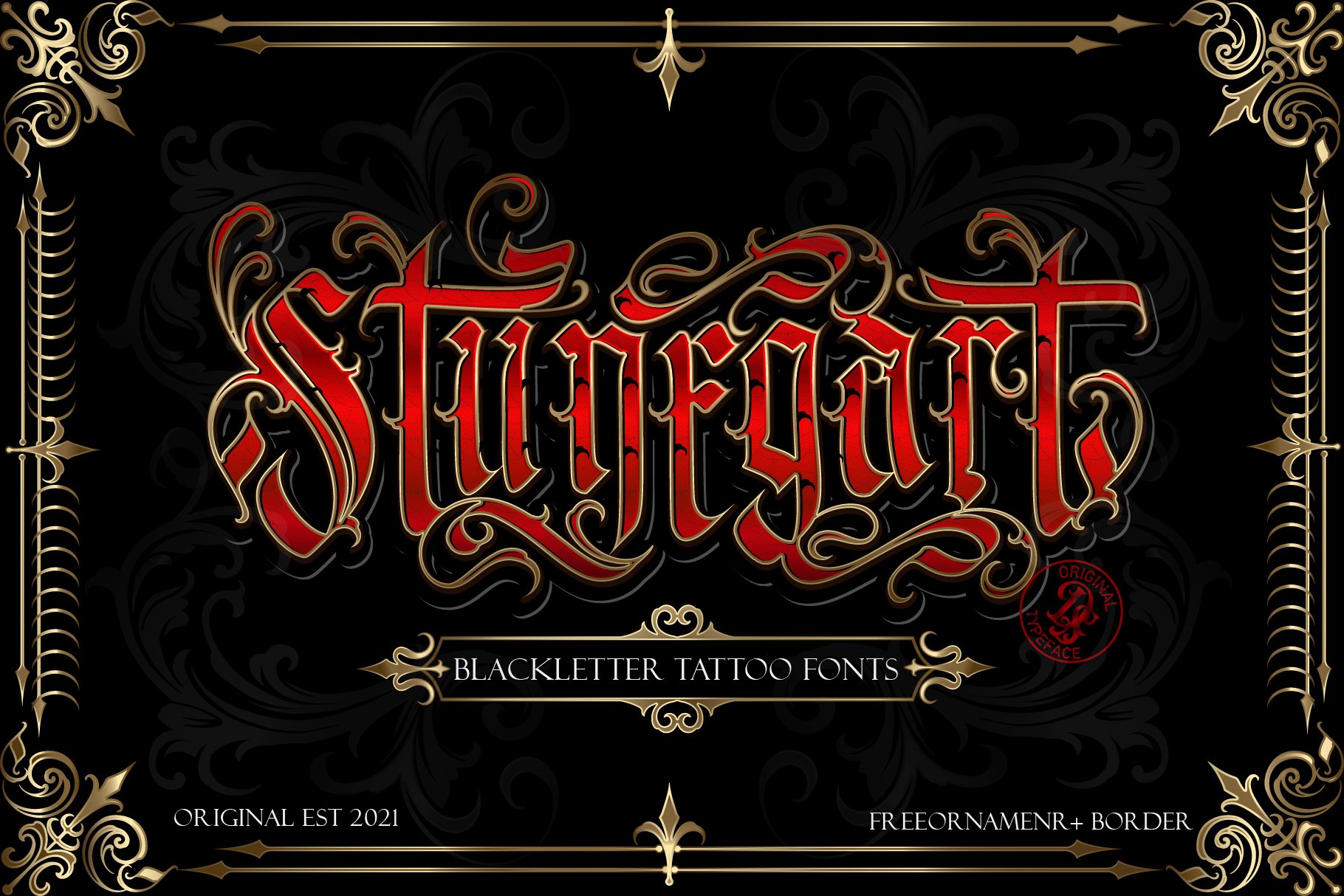 Stunegart FONT + Decorative cover image.