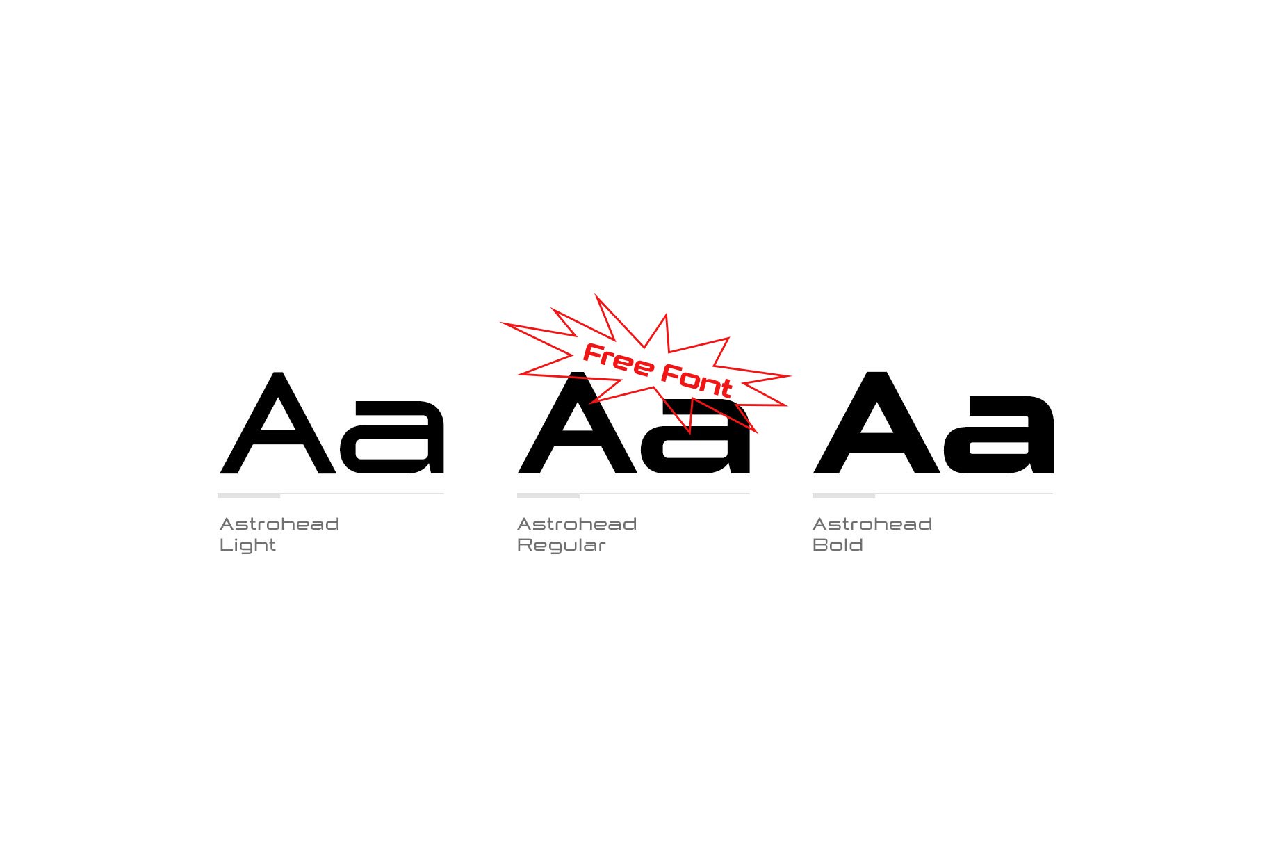 Astrohead geometric sans serif typef preview image.