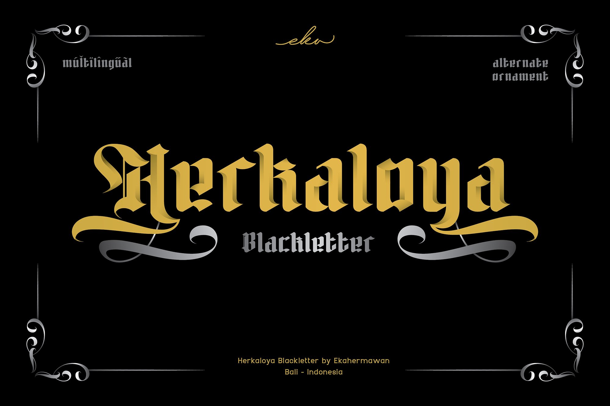 Herkaloya - Ornament Blackletter cover image.