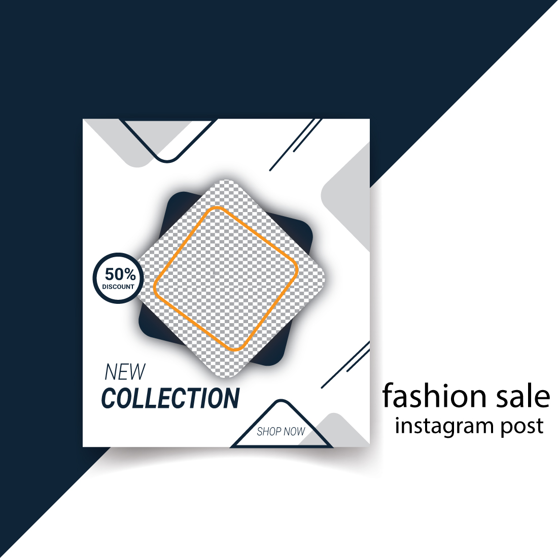New collection sale Instagram post templates cover image.