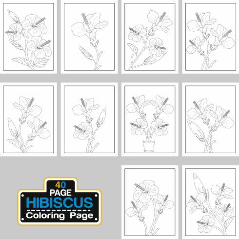 Flower Coloring Page And Book Line Art Illustration cover image.