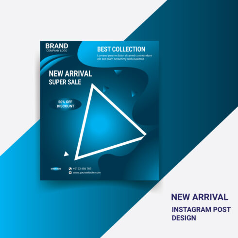 New arrival sale Instagram post templates cover image.