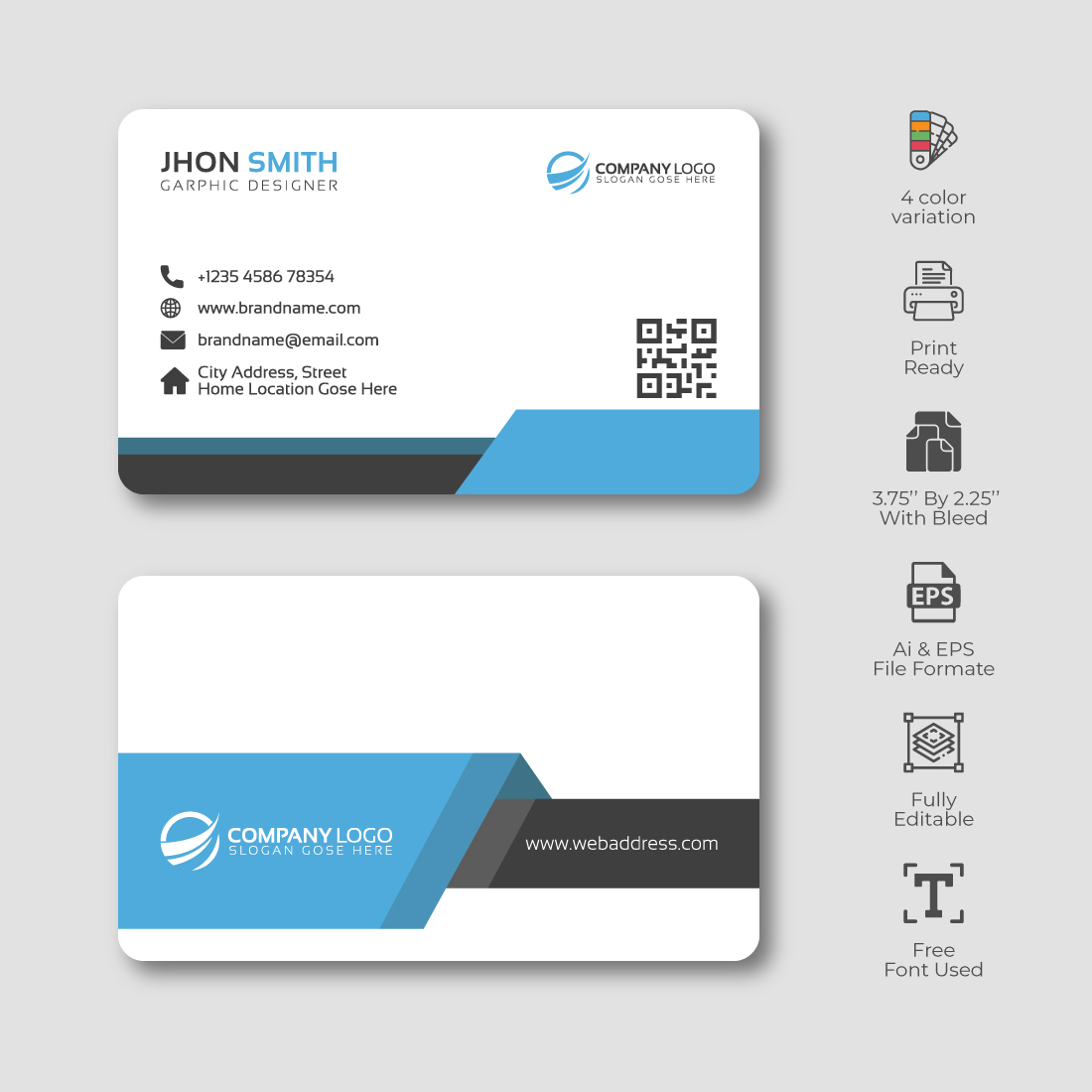 Mordern Business Card Design cover image.