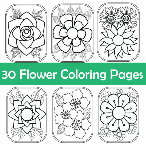 30 Flower Coloring Pages cover image.