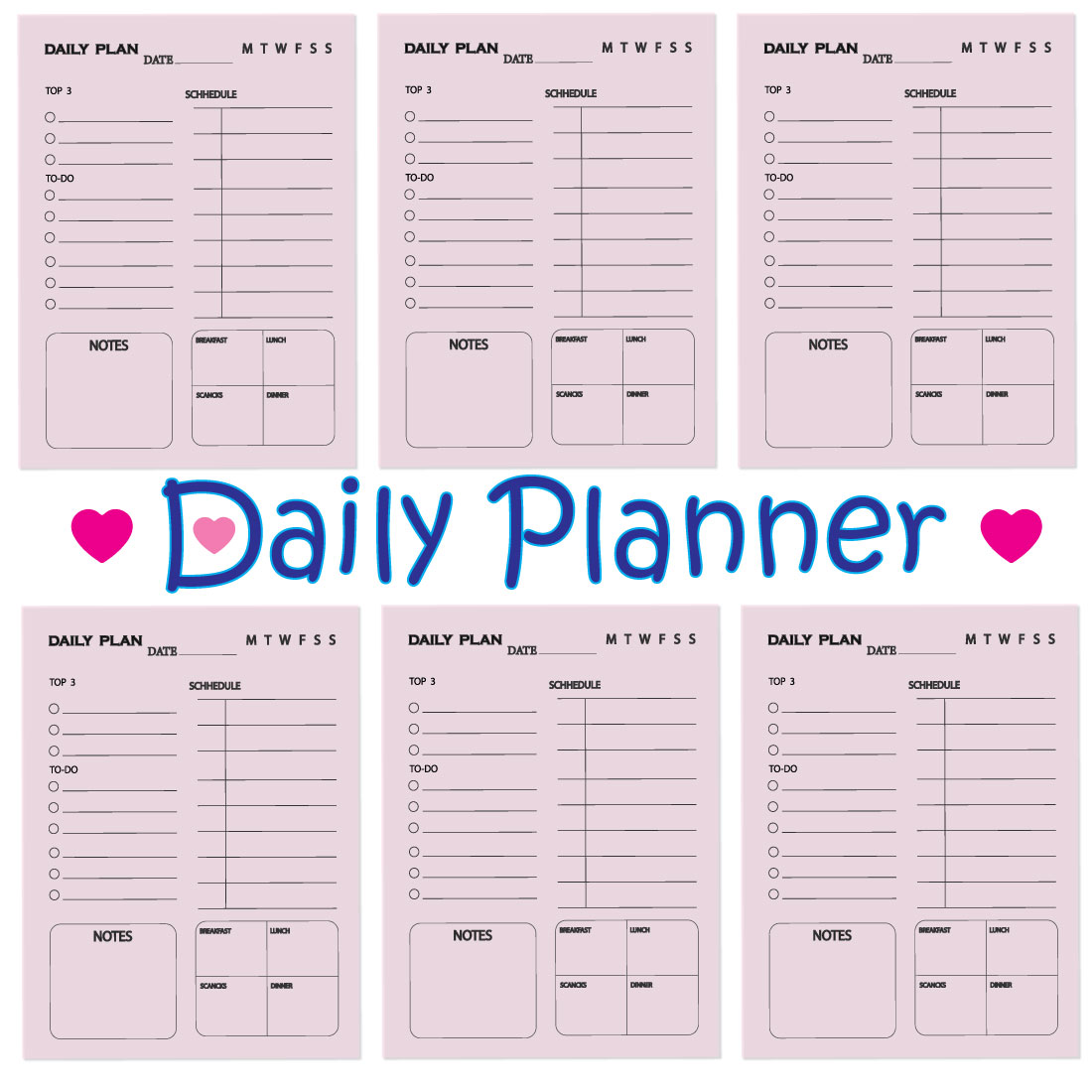 120 pages Daily Planner For Kids cover image.
